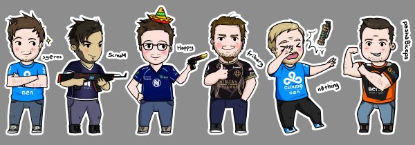 Рисунки киберспортсменов КС го