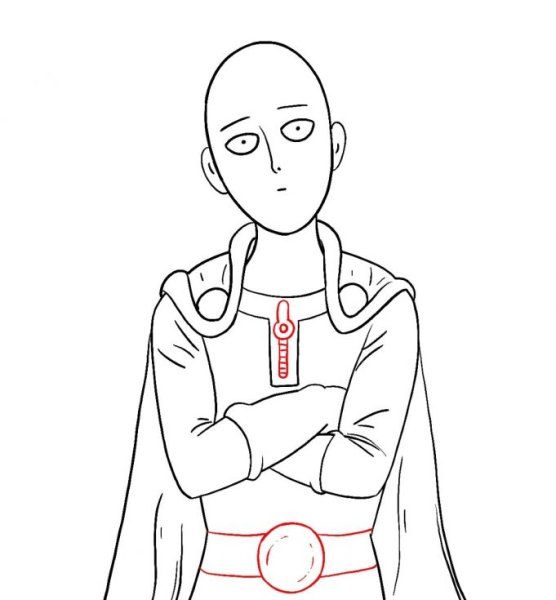 Сайтама карандашом