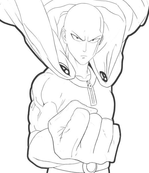 Сайтама раскраска