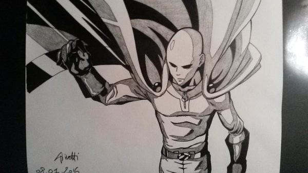 Сайтама карандашом легко