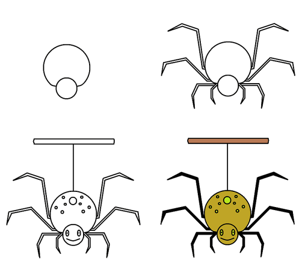 Нарисовать паука