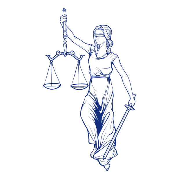 Фемида рисунок карандашом