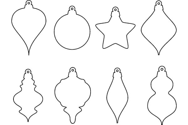 Разукрашки новогодней елочной игрушки