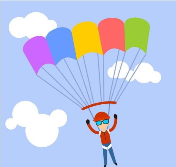 Парашютист раскраска