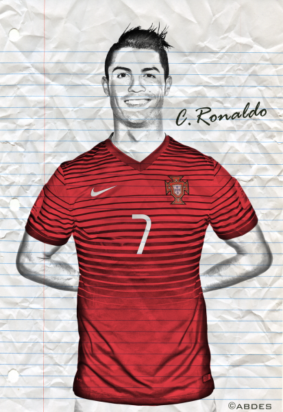 Криштиану Роналду рисунок карандашом