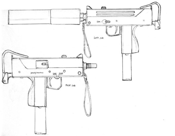 Чертежи пистолета пулемёта Mac-10