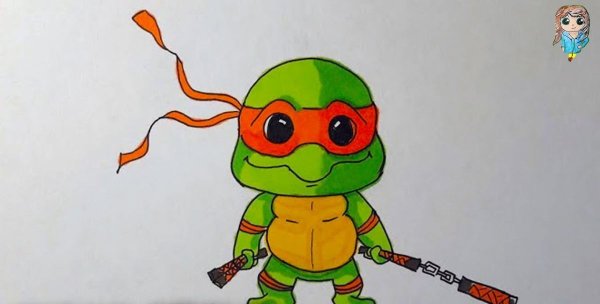 Черепашки ниндзя для срисовки