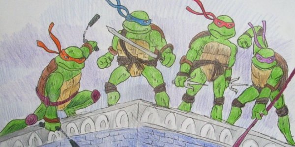 Рисунки Черепашки ниндзя легкие