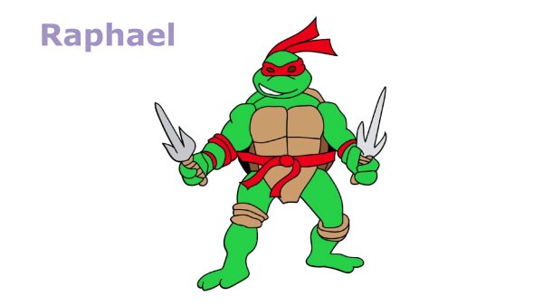 Рисование Черепашки ниндзя Микеланджело