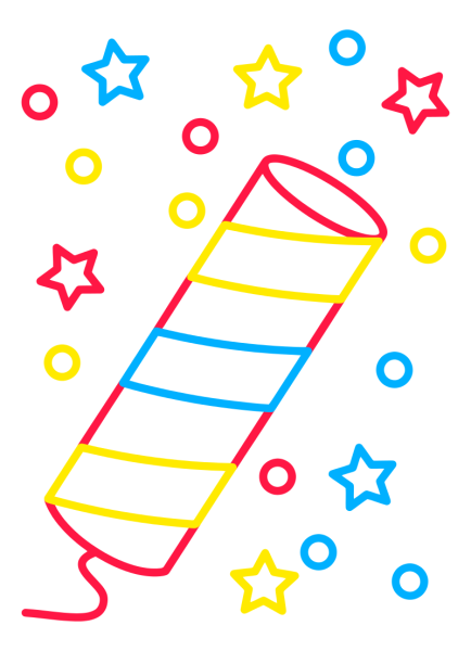 Хлопушка раскраска