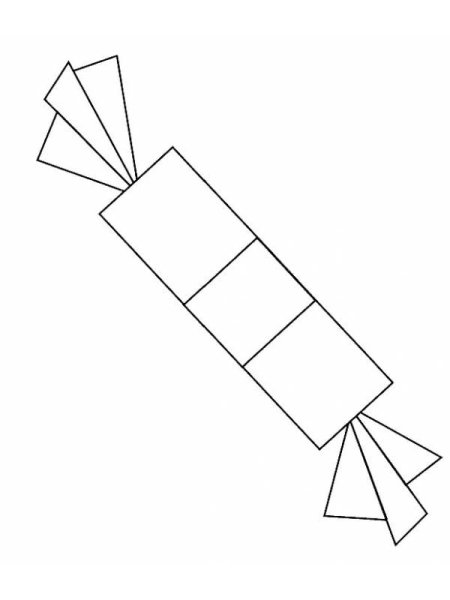 Конфетка раскраска для детей