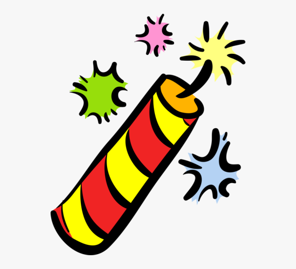 Хлопушка с конфетти нарисованная