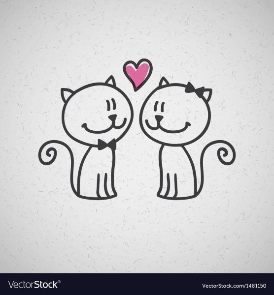 Милые парные рисунки для срисовки лёгкие