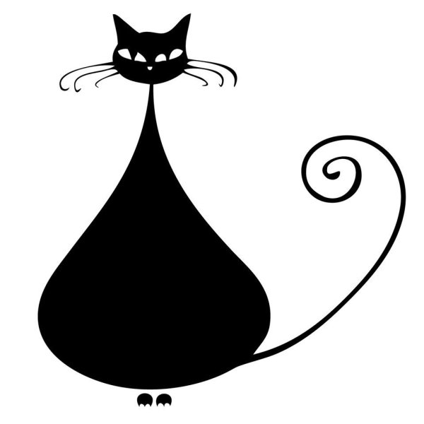 Силуэт кота лёгкий