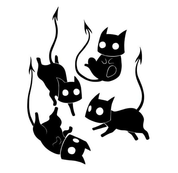 Смешные схематичные коты