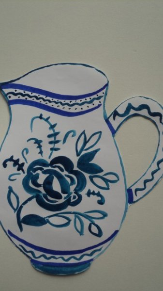 Рисование 5 класс Гжель посуда