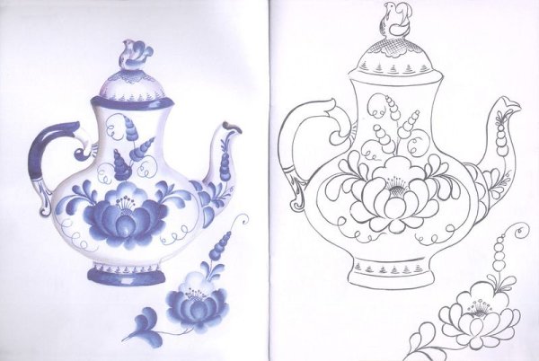 Посуда Гжель Гжельская роспись для детей