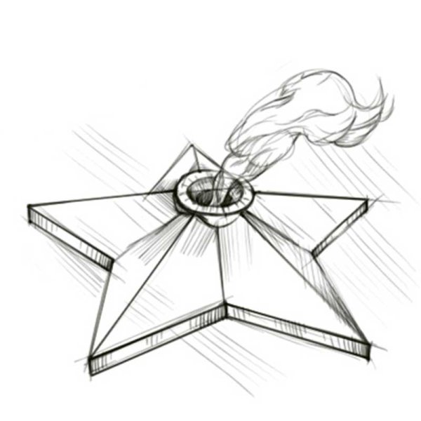 Эскиз памятняку героям