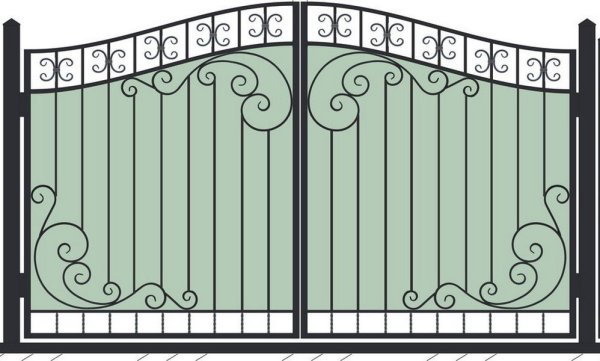 Рисунки кованых ворот