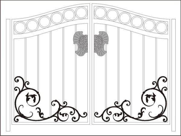 Эскизы кованых ворот