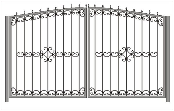 Эскизы железных ворот и калиток