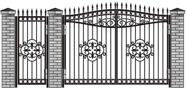 Эскизы металлических ворот