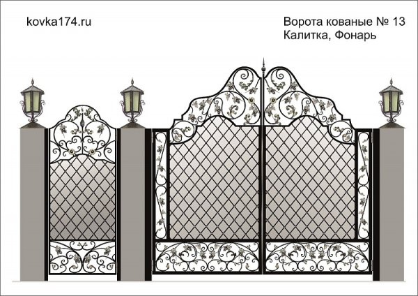 Кованые калитки эскизы