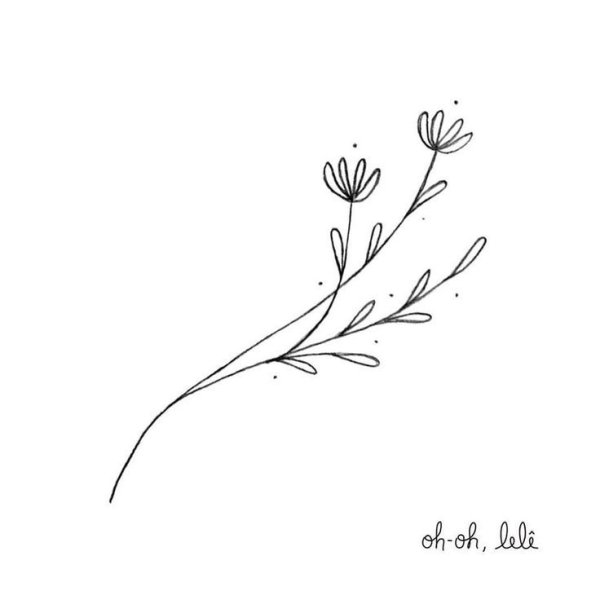 Веточка цветов Минимализм