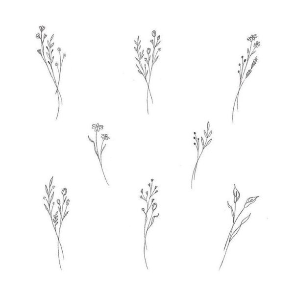 Маленькие тату веточки