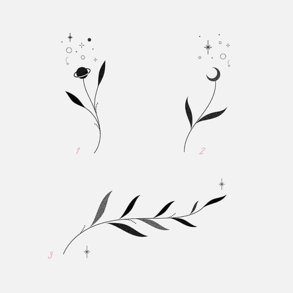 Маленькие веточки эскизы тату