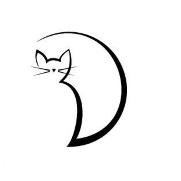 Мультяшный кот трафарет