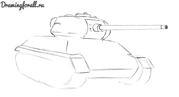 Танк т-34 рисунок
