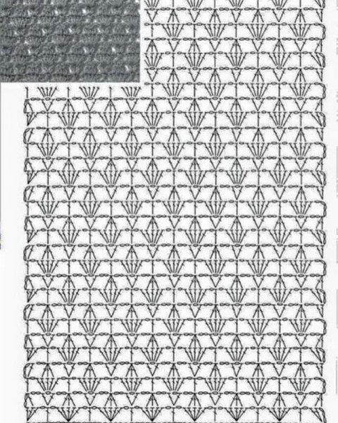 Вертикальные узоры крючком