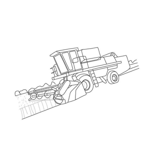 Раскраска комбайн Дон 1500