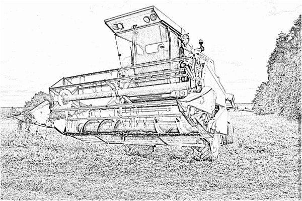 Раскраска комбайн Енисей-1200