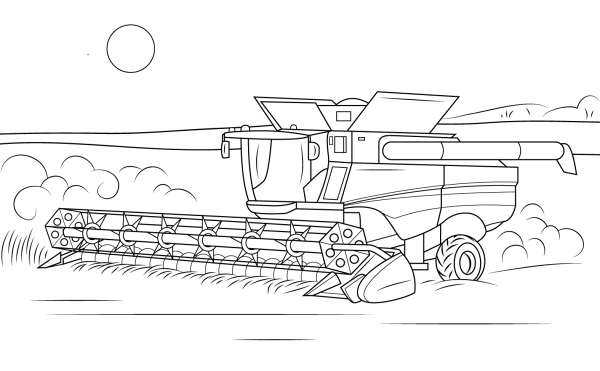 Комбайн Джон Дир раскрашивать