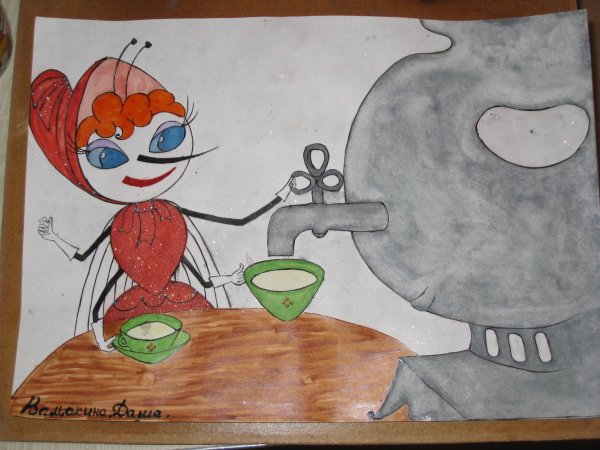 Раскраска Муха-Цокотуха