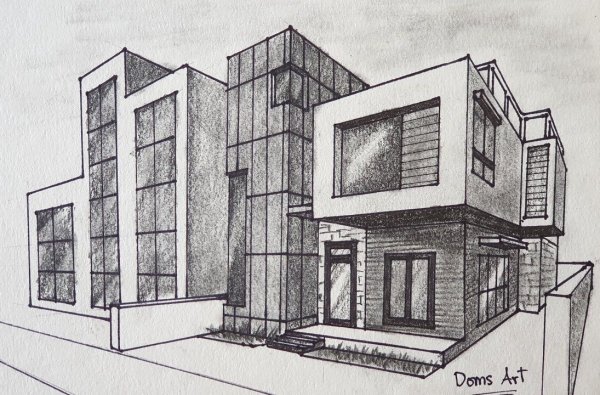 Нарисовать современный дом