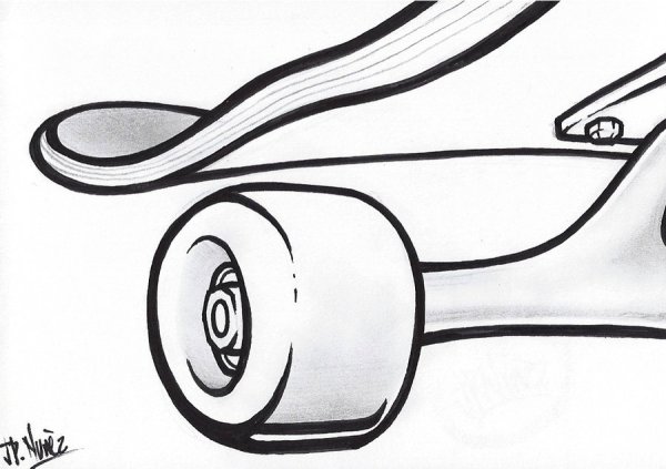 Скейт раскраска