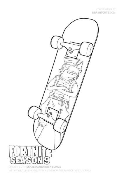 Раскраска скейтборд