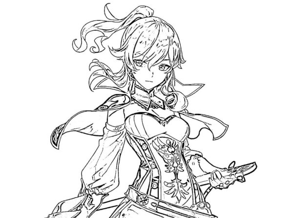 Геншин Импакт черно белые