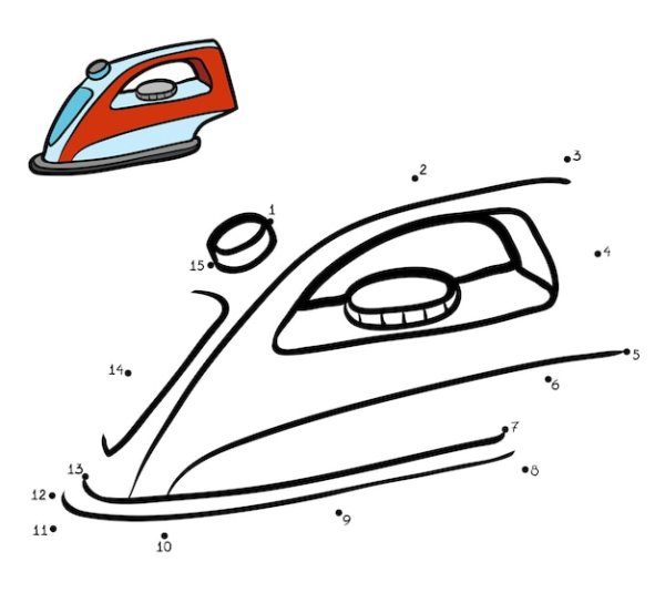 Контурное изображение утюга