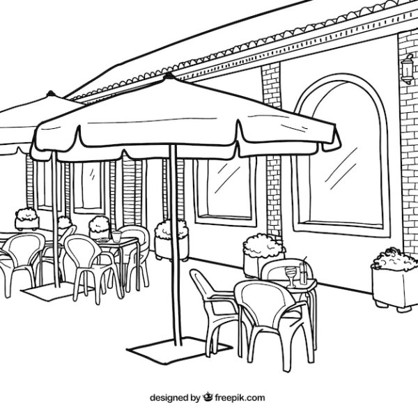 Кафе карандашом