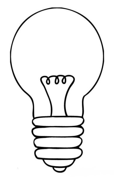 Лампочка трафарет
