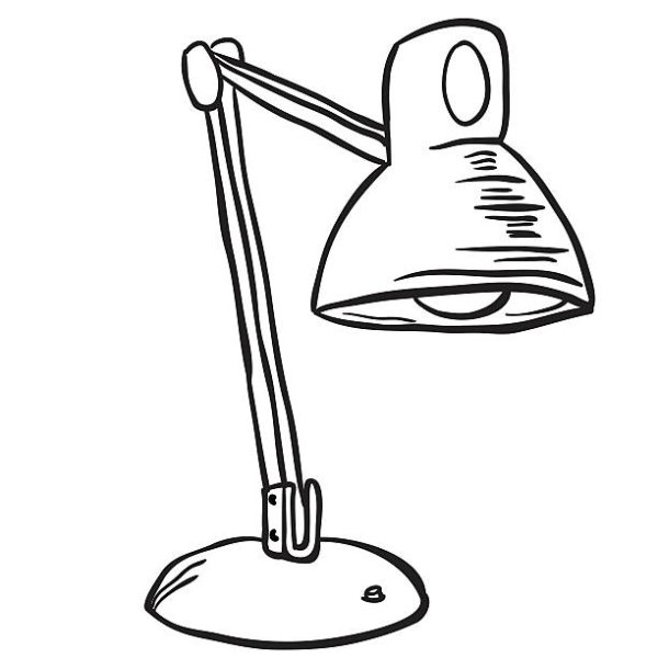 Лампа черно белая для детей