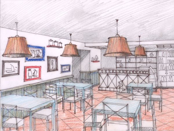 Кафе карандашом