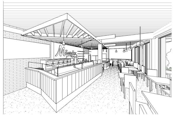 Интерьер кафе перспектива