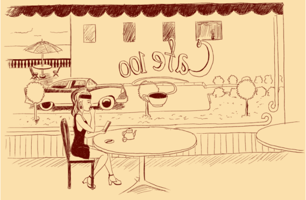 Нарисованное кафе