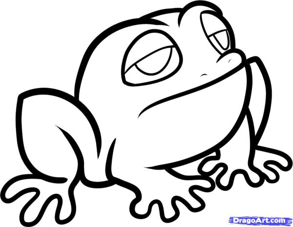 Лягушка раскраска