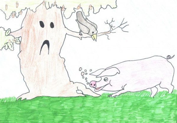 Ворона и лисица